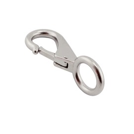 2/4Pcs Heavy Duty Stainless Steel 316 Spring Snap Hook,Fixed Eye Clip Carabiner Marine Clip Dock Hardware Accessories (2Pcs, Length:83mm(2#))