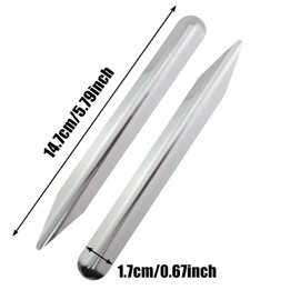 CChiai 2PCS Lab Spoon Spatula Beading Tool Half Round Lab Spatula with Tip 5.79x0.67inch Curved Metal Tool for Scooping Transferring Guiding Mixing Powder