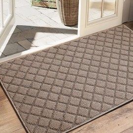 Azadx 3'x4' Front Entryway Door Mat Non Slip Indoor Door mats Washable Entry Mats Welcome Doormat Dirt Trapper for House Entry Low Profile Doormat Indoor Entrance Mat