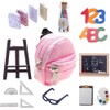 Tiardey 28PCS Miniature School Dolls Dollhouse 1:12 DIY Miniature Model