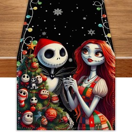 Christmas Table Runner 13x72 Inch Christmas Xmas Winter Holiday Decorations and Supplies for Home Kitchen Dining Room Table Decor