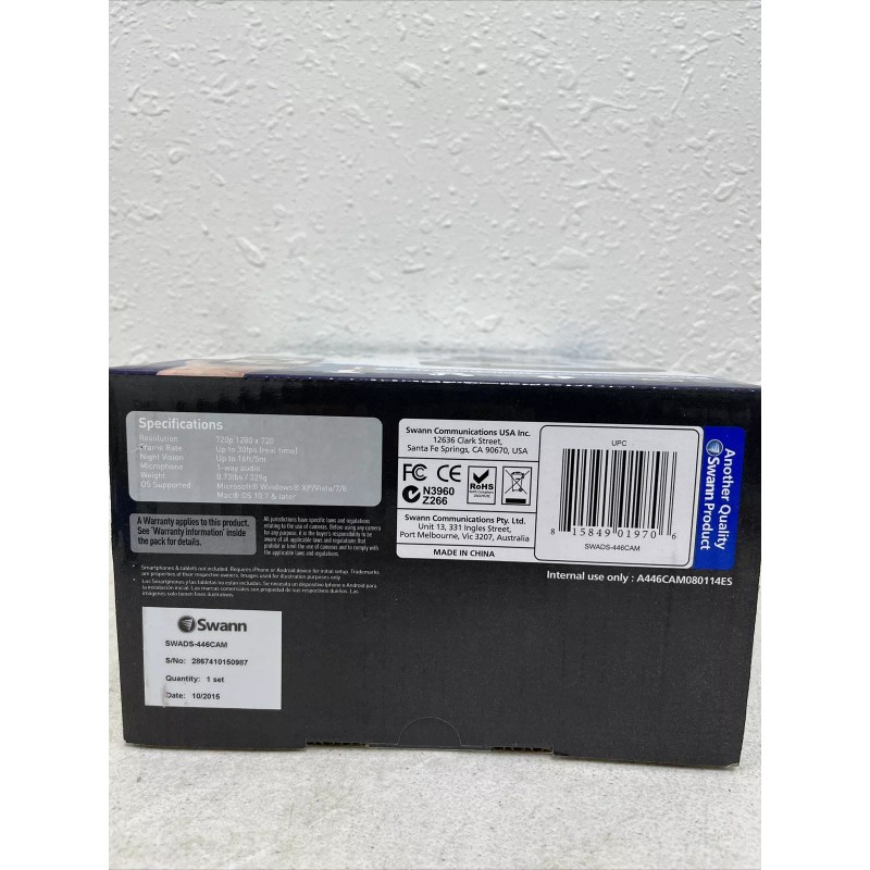 SwannCloud HD Pan & Tilt Wi-Fi Security Camera With Smart