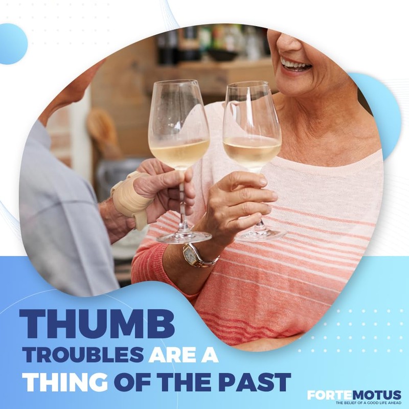 FORTEMOTUS CMC Thumb Brace Splint, CMC Joint Support Stabilizer for