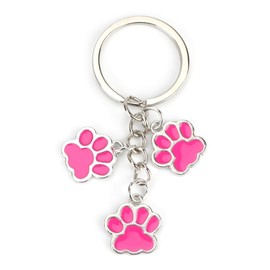 MUCOOS Paw Print Keychain,Dog Keychain,Ideal Birthday & Christmas Gifts for Pet Owners,Dog Memorial Gifts for Dog Lovers,Dog Lover Sympathy Gifts,Dog Claw Keychain for Women, Red