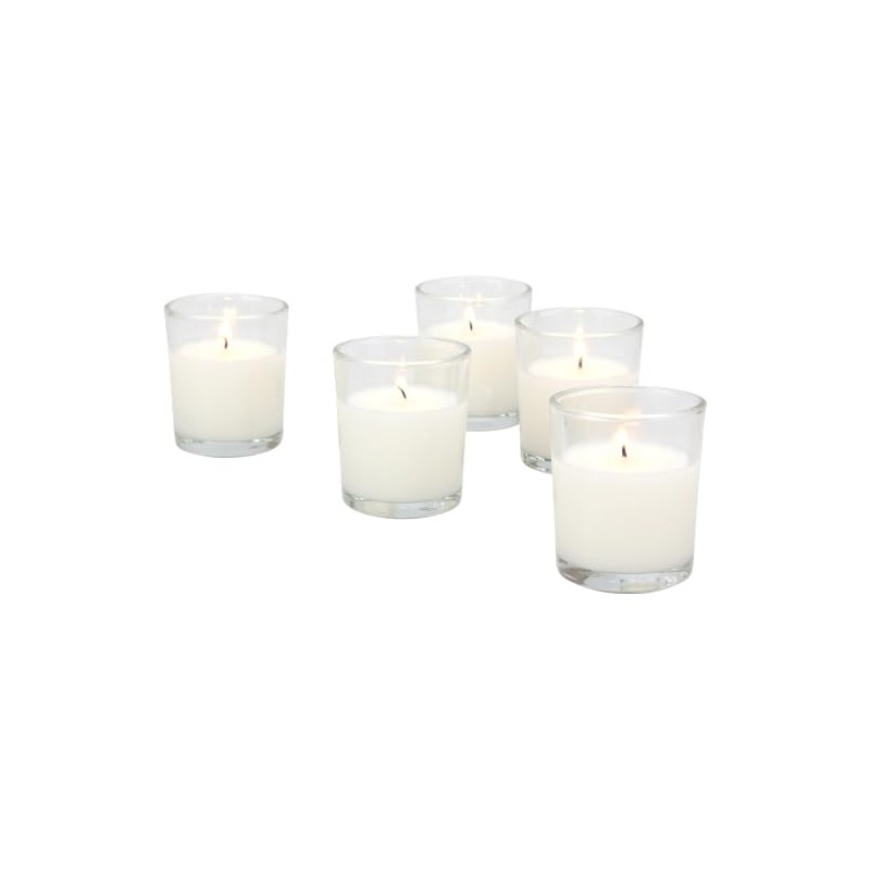 Stonebriar 12 Hour Long Burning Unscented Wax Filled Votive Holders,