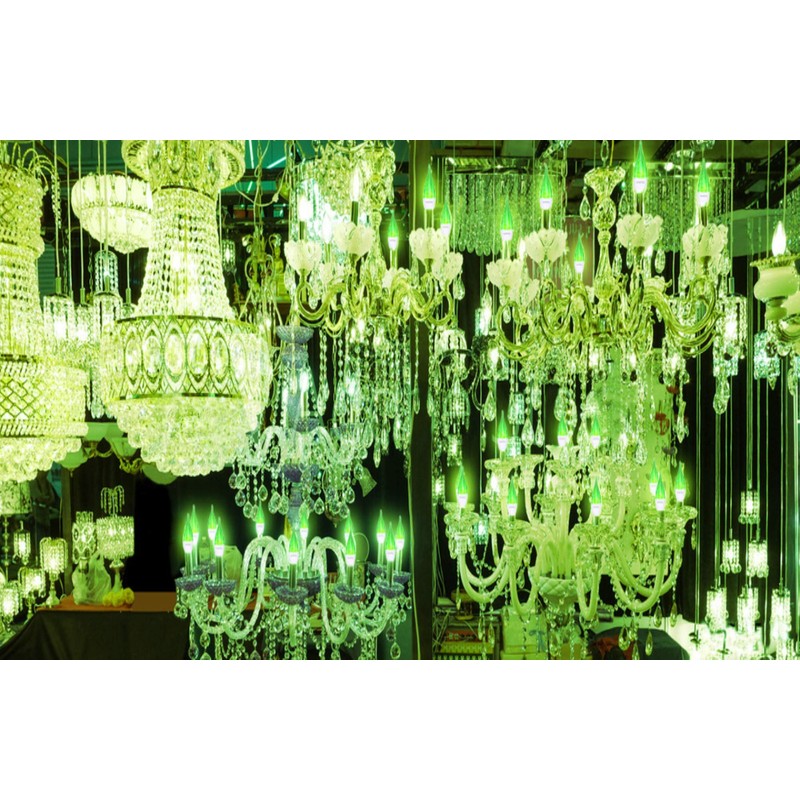OMK 6 Pack Green LED Christmas Flame Effect Light Bulb