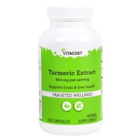Vitacost Turmeric Extract -- 800 mg per serving - 200 Capsules