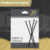 JLM MARINE 4 Pack 4 Inch Black Zip Ties UV