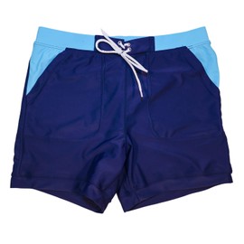 Taddlee Swimwear Men Swimsuits Swim Boxer Briefs Surf Board Boxer Trunks Shorts(L) Blue