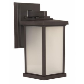 Craftmade ZA2414-BZ Resilience Composite Lantern Outdoor Wall Sconce, 1-Light 60 Watt, Bronze, 15"H x 6"W