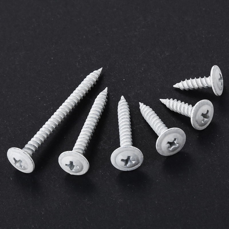 Wensilon(100 pcs)#8×2" Phillips Truss Head Wood Screws White Iron Quick
