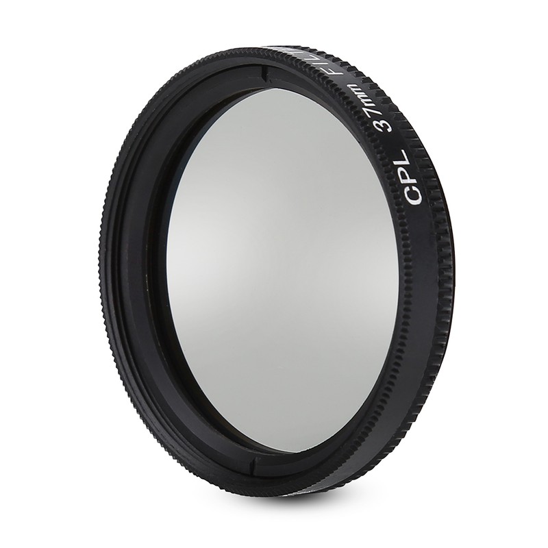 37mm Circular Polarizer Lens Filter with Adapter Ring Protective Cap