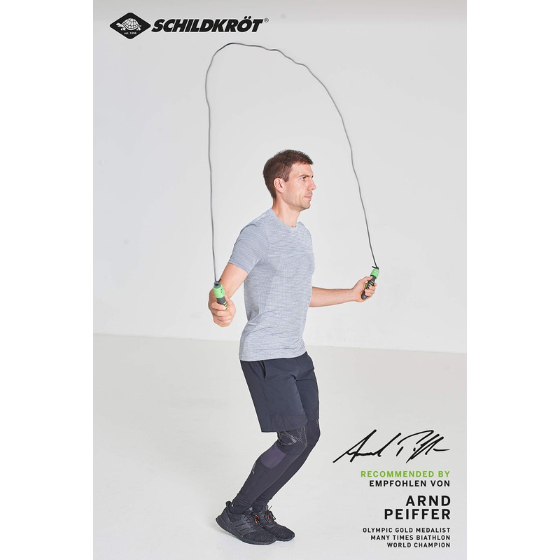 Schildkröt Fitness Men's Counter Jump Rope, Green/Black, Medium