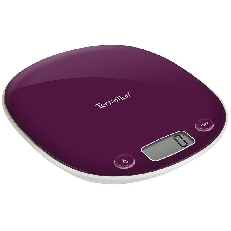TERRAILLON Electronic Kitchen Scales - Tare Liquid Conversion, Integrated Handle,