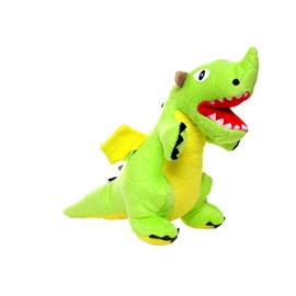 MIGHTY- Green Dragon- Squeaker-Multiple Layers. Made Durable, Strong & Tough. Interactive Play (Tug, Toss & Fetch). Machine Washable & Floats