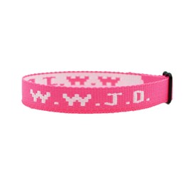 FORUBUS WWJD Bracelets, Inspirational Christian Wristbands for Men and Women, What Would Jesus Do Bracelets Pack/Single (A hot pink)