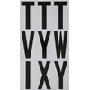 Hillman 3" Black and Silver Reflective Adhesive Letter Pack