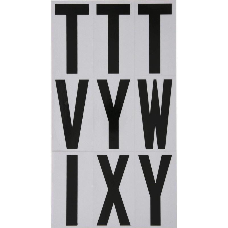 Hillman 3" Black and Silver Reflective Adhesive Letter Pack
