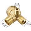 ZLYY 90-Degree Right Check Valve, 3-Port Brass Male Threaded Air