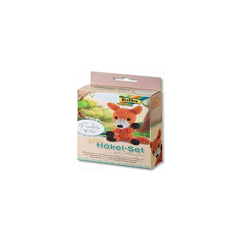 folia 23907 Mini Crochet Set Fox Complete Set for Creating