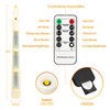 FPOO 8PCS Flameless Flickering Taper Candles with 2 Remote Control