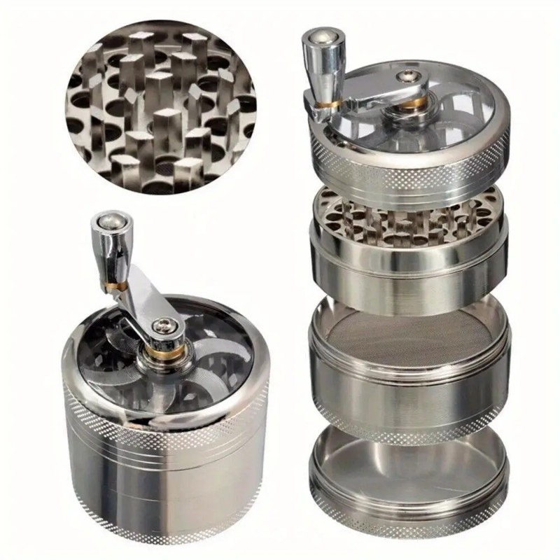 Metal Hand Muller with Handle Herb & Spice Crusher Grinder