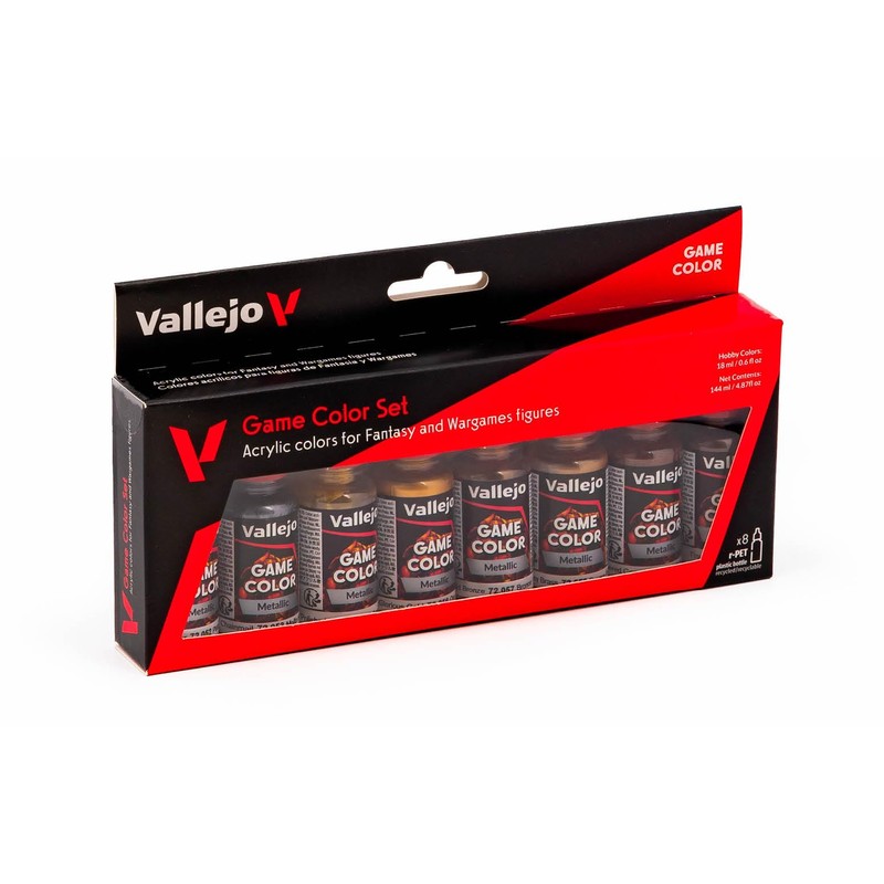 Vallejo Paints: Game Color Paint: Metallic Colors - 72303, 8