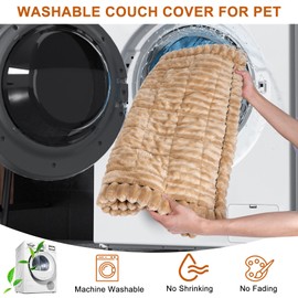 PHOPHO Couch Cover for Dogs Washable, Sofa Cover Protector for l Shape, Non Slip Dog Blanket Cover, Friendly Pet Mat Bed for Outdoor, Soft, 27.6" x 70.86"