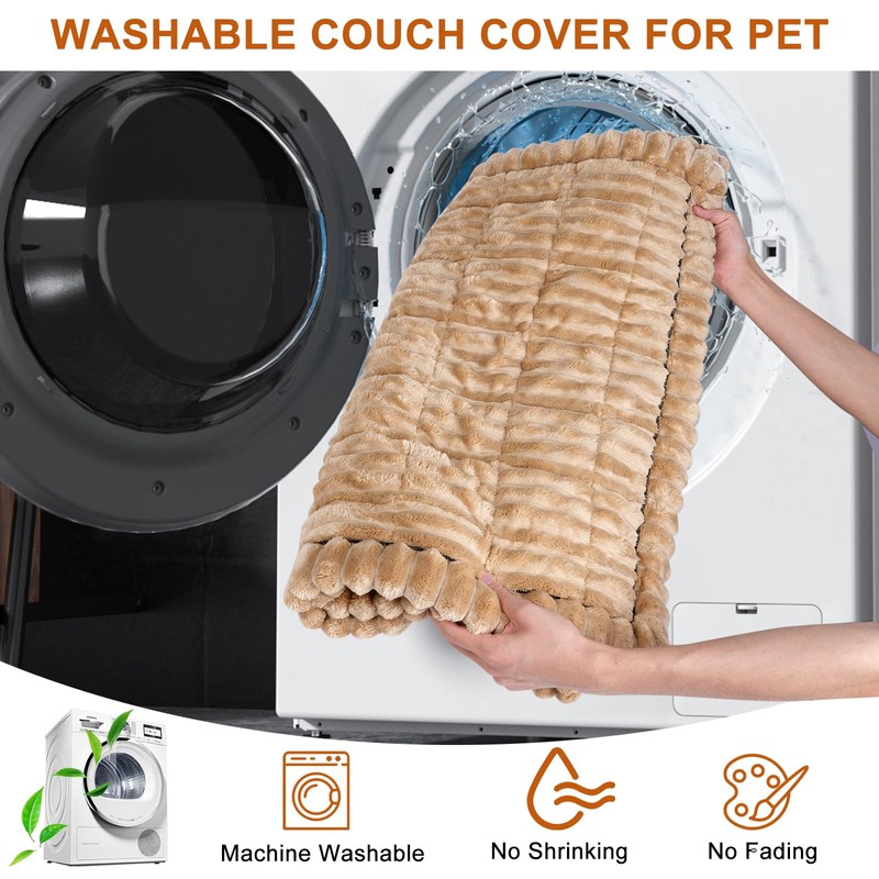 PHOPHO Couch Cover for Dogs Washable, Sofa Cover Protector for