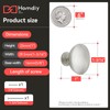 homdiy 10 Pack Brushed Nickel Cabinet Knobs, Round Silver Kitchen
