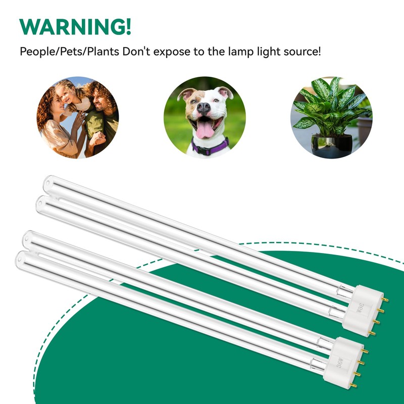 FKBYM 2-Pack 36W UV Replacement Bulbs, 36W UV Bulb Lamp,