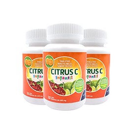 Michelson Pharma - CITRUS C Infantil - tabletas masticables sabor a frutas, adicionado con vitamina C. 3 PACK