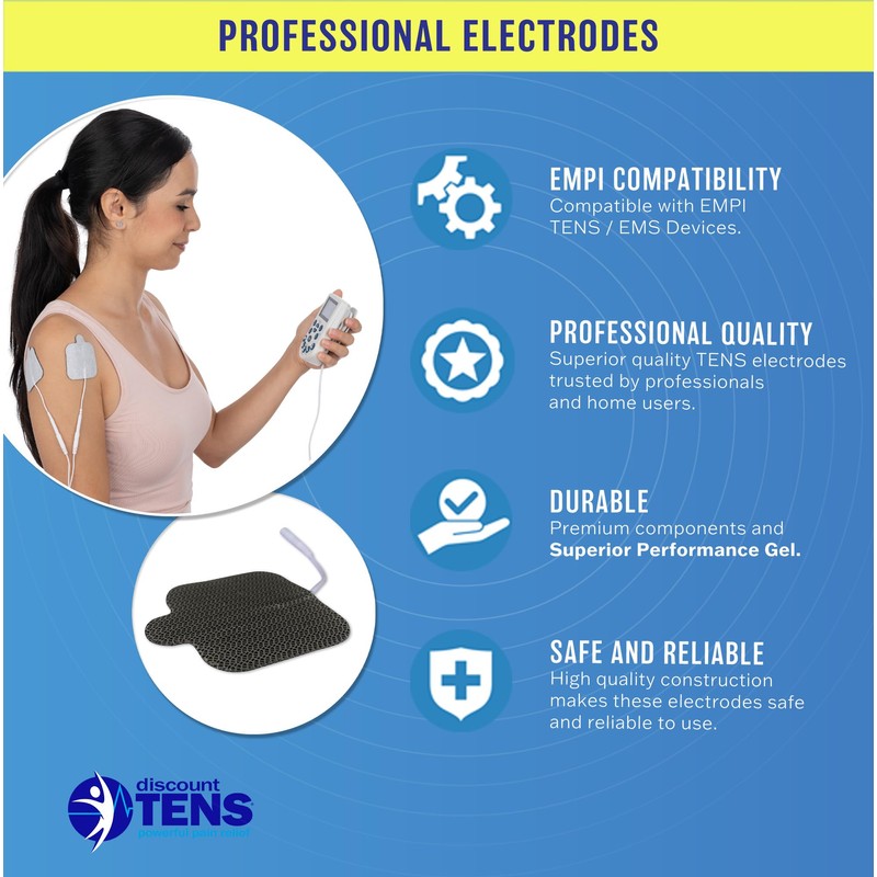 Discount TENS – EMPI Compatible TENS Electrodes, 8 Premium 2