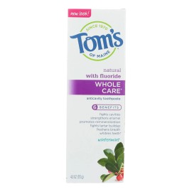 Tom's of Maine TP Whole Care Wintermint Fluoride Toothpaste Case of 6-4 oz