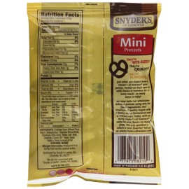 Snyder's Mini 100 Calorie Pretzel Packs: 60 Packs of 0.9 Oz