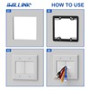 iwillink 2 Gang Brush Wall Plate with Mounting Bracket, Pass