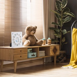 Relaxdays Nursery Picture Frame for 13, Month Aluminium Photo Calendar, 29 x 24 cm, Display Collage, White, Standard