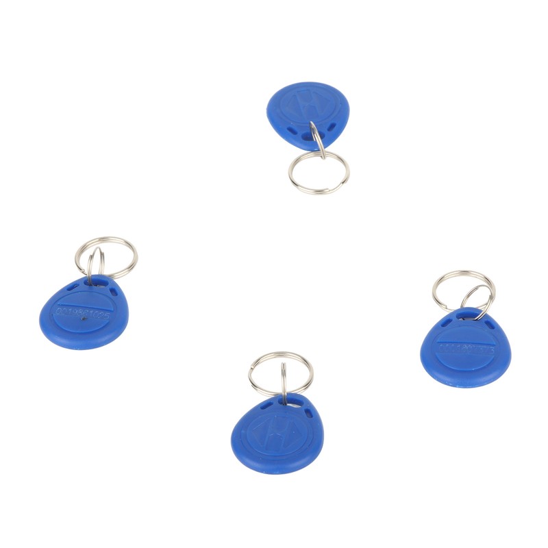 100 Pcs Blue Keychains RFID Proximity Card Key for Access