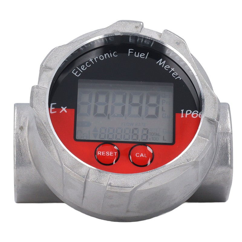 1 Inch Flow Meter LCD Display Digital Turbine Flow Gauge
