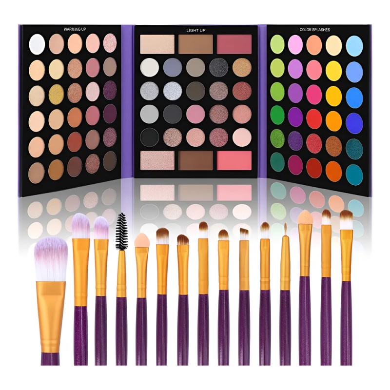 Kit De Maquillaje Profesional Paleta De Maquillaje+cepillos Desnudo