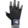 RDX T2 Weightlifting Half Finger Gloves - Breathable, Non-Slip Grip, Durable & Comfortable | Wrist Support for Stability | Easy Removal Tabs | Ideal for Gym, Cross-Training & Fitness