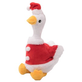 Mislaxy Goose Cuddly Toy Christmas Goose Plush Goose with Christmas Hat Stuffed Toy Goose White Goose Plush Toy 25 cm Kawaii Gift Christmas Birthday