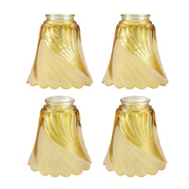 Aspen Creative 23172-4 Transitional Amber Ceiling Fan Replacement Glass Shade. 2-1/8"Fitter, 4-3/4"Diameter x 4-7/8"Height. 4 Pack