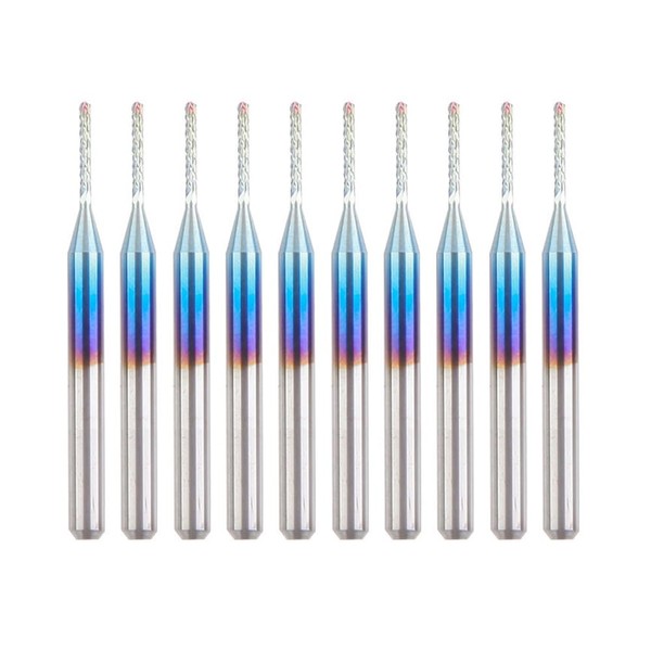 10Pcs Blue Tungsten Steel Engraving Machine, Rotary Burr Router Bits