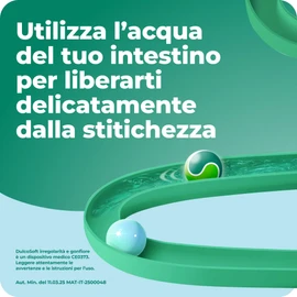 DulcoSoft Irregolarità e Gonfiore, Lassativo Delicato con Macrogol e Simeticone, Senza Glutine Senza Zucchero Senza Lattosio - Rimedi Stitichezza Adulti e Bambini, per Stipsi e Pancia Gonfia (200g)