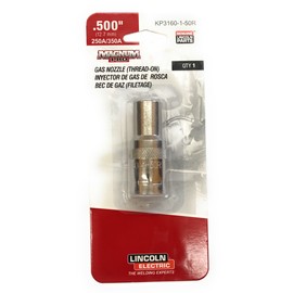 Lincoln Electric KP3160-1-50R 1/2 Nozzle, 350, Thread-On, 1/8 Recess, - 1/pack