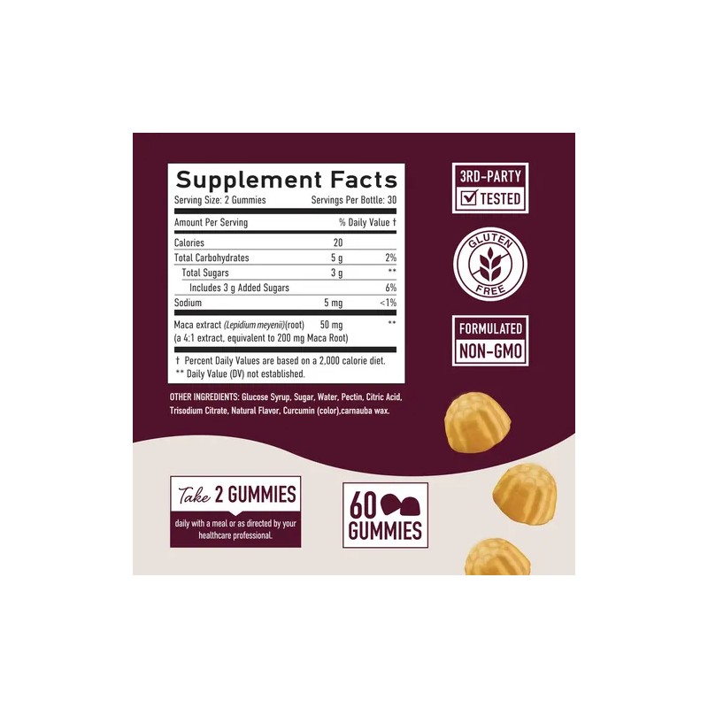 Smnutrition Gomitas Raíz De Maca 200mg Sabor Durazno