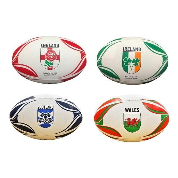 Gioco International Country Themed Rugby Balls Ballon Mixte, Ireland (Multicolore), 5