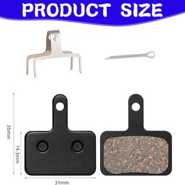 MUNZE 4 Paar Bremsbeläge, Fahrrad Radfahren Scheibenbremsbeläge, Harz Halbmetallisch Ersatz, Mtb Fahrrad Bremsbeläge Scheibenbremse, Passend Für Die Meisten Mountainbikes Und Fahrräder.