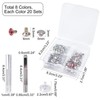 nbeads 200 Sets Rhinestone Rivets, 10 Colours Brass Crystal Rivets